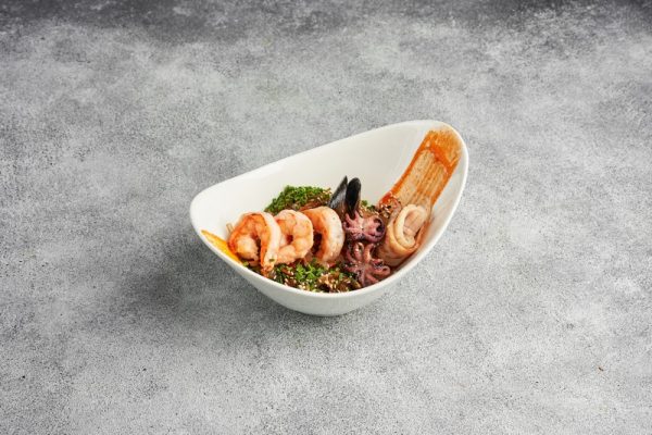 WOK Креветки с морепродуктами