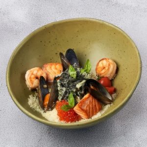 Спагетти Нери с морепродуктами