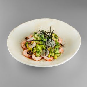 Азиатский салат с магаданской креветкой и терияки
